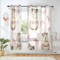 thumbnail image 1 of Yayeee Window Curtains Set of 2 for Living Room Light Filtering 63"x42", Capybara Bow Pattern, 1 of 7