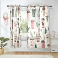 thumbnail image 1 of Yayeee Window Curtains Set of 2 for Living Room Light Filtering 63"x42", Christmas Cups, 1 of 7