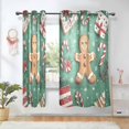 thumbnail image 1 of Yayeee Window Curtains Light Filtering 63"x42" Grommet Panel Pair Home Living Room Decor, Christmas Gingerbread, 1 of 7