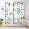 thumbnail image 1 of Yayeee Window Curtains Set of 2 for Living Room Light Filtering 63"x42", Colorful School, 1 of 7