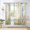 thumbnail image 1 of Yayeee Window Curtains Set of 2 for Living Room Light Filtering 63"x42", Colorful Wildflowers, 1 of 7