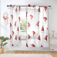thumbnail image 1 of Yayeee Window Curtains Set of 2 for Living Room Light Filtering 63"x42", Cute Santa Hats Pattern, 1 of 7