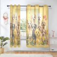 thumbnail image 1 of Yayeee Window Curtains Light Filtering 63"x42" Grommet Panel Pair Home Living Room Decor, Floral Dogs, 1 of 7