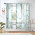 thumbnail image 1 of Yayeee Window Curtains Set of 2 for Living Room Light Filtering 63"x42", Floral Easter, 1 of 7