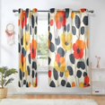 thumbnail image 1 of Yayeee Window Curtains Light Filtering 63"x42" Grommet Panel Pair Home Living Room Decor, Floral Pattern, 1 of 7