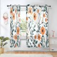 thumbnail image 1 of Yayeee Window Curtains Set of 2 for Living Room Light Filtering 63"x42", Flowers Pattern, 1 of 7