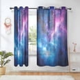 thumbnail image 1 of Yayeee Window Curtains Set of 2 for Living Room Light Filtering 63"x42", Galaxy Pattern, 1 of 7