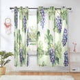 thumbnail image 1 of Yayeee Window Curtains Set of 2 for Living Room Light Filtering 63"x42", Grape Leaves Pattern, 1 of 7