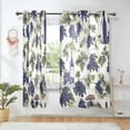 thumbnail image 1 of Yayeee Window Curtains Light Filtering 63"x42" Grommet Panel Pair Home Living Room Decor, Grape Wine Pattern, 1 of 7