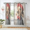 thumbnail image 1 of Yayeee Window Curtains Set of 2 for Living Room Light Filtering 63"x42", Gray Dog Artist, 1 of 7