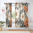thumbnail image 1 of Yayeee Window Curtains Set of 2 for Living Room Light Filtering 63"x42", Gray Floral Pattern, 1 of 7