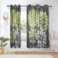 thumbnail image 1 of Yayeee Window Curtains Light Filtering 63"x42" Grommet Panel Pair Home Living Room Decor, Gray Floral, 1 of 7