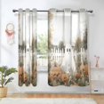 thumbnail image 1 of Yayeee Window Curtains Light Filtering 63"x42" Grommet Panel Pair Home Living Room Decor, Halloween Pumpkin Field, 1 of 7
