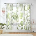 thumbnail image 1 of Yayeee Window Curtains Set of 2 for Living Room Light Filtering 63"x42", Kiwi Leaves Fruit Pattern, 1 of 7