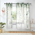 thumbnail image 1 of Yayeee Window Curtains Set of 2 for Living Room Light Filtering 63"x42", Leaf, 1 of 7