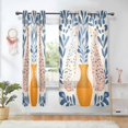 thumbnail image 1 of Yayeee Window Curtains Light Filtering 63"x42" Grommet Panel Pair Home Living Room Decor, Leopards Leaves, 1 of 7