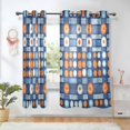 thumbnail image 1 of Yayeee Window Curtains Light Filtering 63"x42" Grommet Panel Pair Home Living Room Decor, Modern Color Circle, 1 of 7