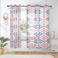 thumbnail image 1 of Yayeee Window Curtains Light Filtering 63"x42" Grommet Panel Pair Home Living Room Decor, Mosaic Flowers Pattern, 1 of 7