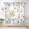 thumbnail image 1 of Yayeee Window Curtains Set of 2 for Living Room Light Filtering 63"x42", Mushroom Bear Flower, 1 of 7