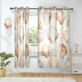 thumbnail image 1 of Yayeee Window Curtains Set of 2 for Living Room Light Filtering 63"x42", Purple Seashell, 1 of 7