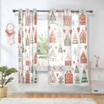 thumbnail image 1 of Yayeee Window Curtains Set of 2 for Living Room Light Filtering 63"x42", Red Nordic Christmas, 1 of 7