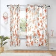 thumbnail image 1 of Yayeee Window Curtains Set of 2 for Living Room Light Filtering 63"x42", Small Floral Blooms, 1 of 7