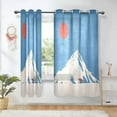 thumbnail image 1 of Yayeee Window Curtains Set of 2 for Living Room Light Filtering 63"x42", Snow Mountain, 1 of 7