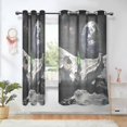 thumbnail image 1 of Yayeee Window Curtains Light Filtering 63"x42" Grommet Panel Pair Home Living Room Decor, Space Earth, 1 of 7