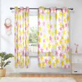 thumbnail image 1 of Yayeee Window Curtains Light Filtering 63"x42" Grommet Panel Pair Home Living Room Decor, White Stars Pattern, 1 of 7