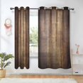 thumbnail image 1 of Yayeee Window Curtains Light Filtering 63"x42" Grommet Panel Pair Home Living Room Decor, Wood Grain, 1 of 7