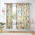 thumbnail image 1 of Yayeee Window Curtains Set of 2 for Living Room Light Filtering 63"x52", Beige Cartoon Animals, 1 of 7
