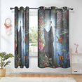thumbnail image 1 of Yayeee Window Curtains Light Filtering 63"x52" Grommet Panel Pair Home Living Room Decor, Black Cats, 1 of 7