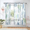 thumbnail image 1 of Yayeee Window Curtains Set of 2 for Living Room Light Filtering 63"x52", Blue Green Tree Pattern, 1 of 7