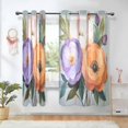 thumbnail image 1 of Yayeee Window Curtains Set of 2 for Living Room Light Filtering 63"x52", Bright Flowers, 1 of 7