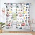 thumbnail image 1 of Yayeee Window Curtains Set of 2 for Living Room Light Filtering 63"x52", Cars Pattern, 1 of 7