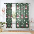thumbnail image 1 of Yayeee Window Curtains Light Filtering 63"x52" Grommet Panel Pair Home Living Room Decor, Christmas Hats, 1 of 7
