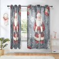 thumbnail image 1 of Yayeee Window Curtains Light Filtering 63"x52" Grommet Panel Pair Home Living Room Decor, Christmas Santa, 1 of 7
