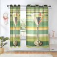thumbnail image 1 of Yayeee Window Curtains Set of 2 for Living Room Light Filtering 63"x52", Colorful Martini, 1 of 7