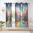 thumbnail image 1 of Yayeee Window Curtains Set of 2 for Living Room Light Filtering 63"x52", Colorful Road, 1 of 7