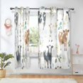 thumbnail image 1 of Yayeee Window Curtains Set of 2 for Living Room Light Filtering 63"x52", Cow Pattern, 1 of 7