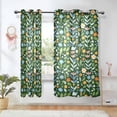 thumbnail image 1 of Yayeee Window Curtains Set of 2 for Living Room Light Filtering 63"x52", Flourish Flowers Pattern, 1 of 7