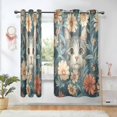 thumbnail image 1 of Yayeee Window Curtains Set of 2 for Living Room Light Filtering 63"x52", Flowers Cat, 1 of 7