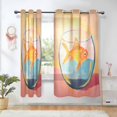 thumbnail image 1 of Yayeee Window Curtains Light Filtering 63"x52" Grommet Panel Pair Home Living Room Decor, Goldfish, 1 of 7