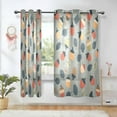 thumbnail image 1 of Yayeee Window Curtains Set of 2 for Living Room Light Filtering 63"x52", Gray Acorns Pattern, 1 of 7