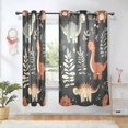 thumbnail image 1 of Yayeee Window Curtains Light Filtering 63"x52" Grommet Panel Pair Home Living Room Decor, Gray Dinosaur, 1 of 7
