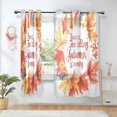 thumbnail image 1 of Yayeee Window Curtains Set of 2 for Living Room Light Filtering 63"x52", Leaves Pattern, 1 of 7