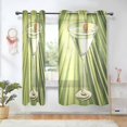 thumbnail image 1 of Yayeee Window Curtains Set of 2 for Living Room Light Filtering 63"x52", Light Green Martini, 1 of 7