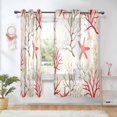 thumbnail image 1 of Yayeee Window Curtains Set of 2 for Living Room Light Filtering 63"x52", Light Starfish, 1 of 7