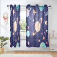 thumbnail image 1 of Yayeee Window Curtains Set of 2 for Living Room Light Filtering 63"x52", Planet Pattern, 1 of 7