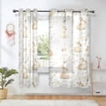 thumbnail image 1 of Yayeee Window Curtains Light Filtering 63"x52" Grommet Panel Pair Home Living Room Decor, Rabbit Pattern, 1 of 7